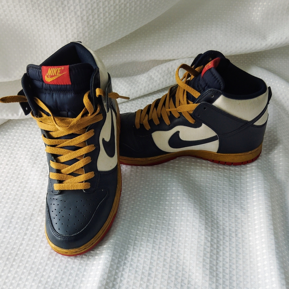 2010 NIKE DUNK HIGH RETRO SNEAKERS TEAM USA WHITE/RED BLUE   SIZE MENS 10.5